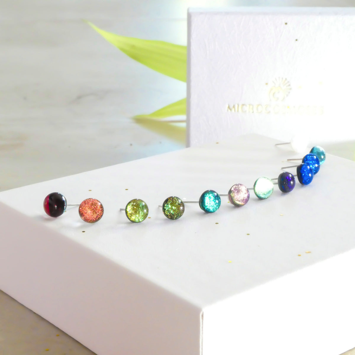 Mini puces · Toutes couleurs · Verre irisé