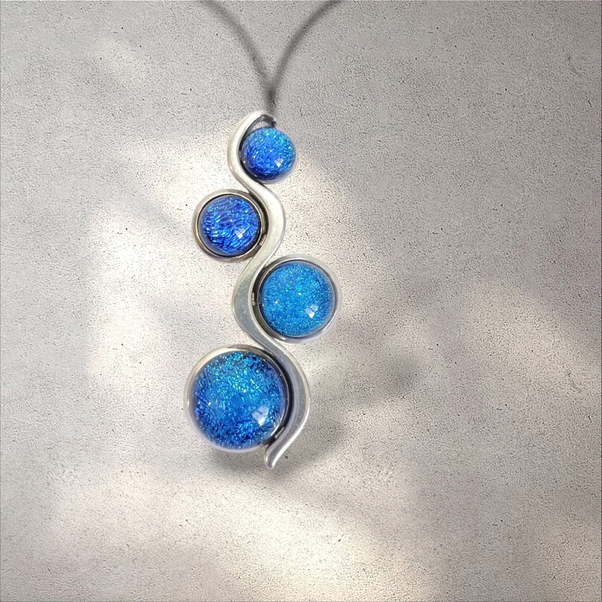 Collier Galaxy Sparkle · 4 perles de verre · Acier inoxydable