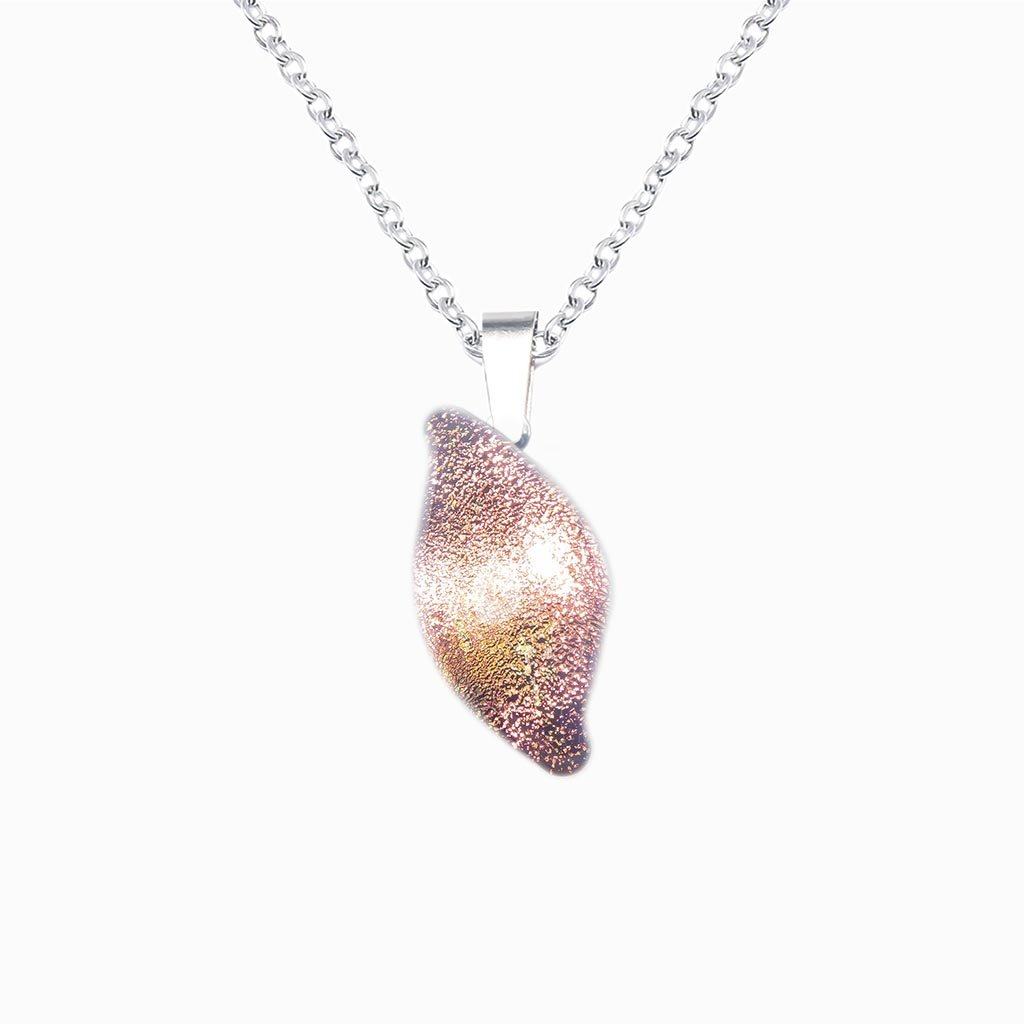 NECKLACE COPPER ~ GREEN BOKEH | ALMOND | GLASS REFLET[proNECKLACE COPPER ~ GREEN BOKEHduct_vendor]MicrocosmosPRODUCT INFORMATION

Exclusive Microcosmoses Glass Reflet
Bead size length: 25 mm / 1" |  width: 10 mm / 0.4"

Chain: Sterling Silver 925 ~ Stainless Steel 
Chain thNECKLACE