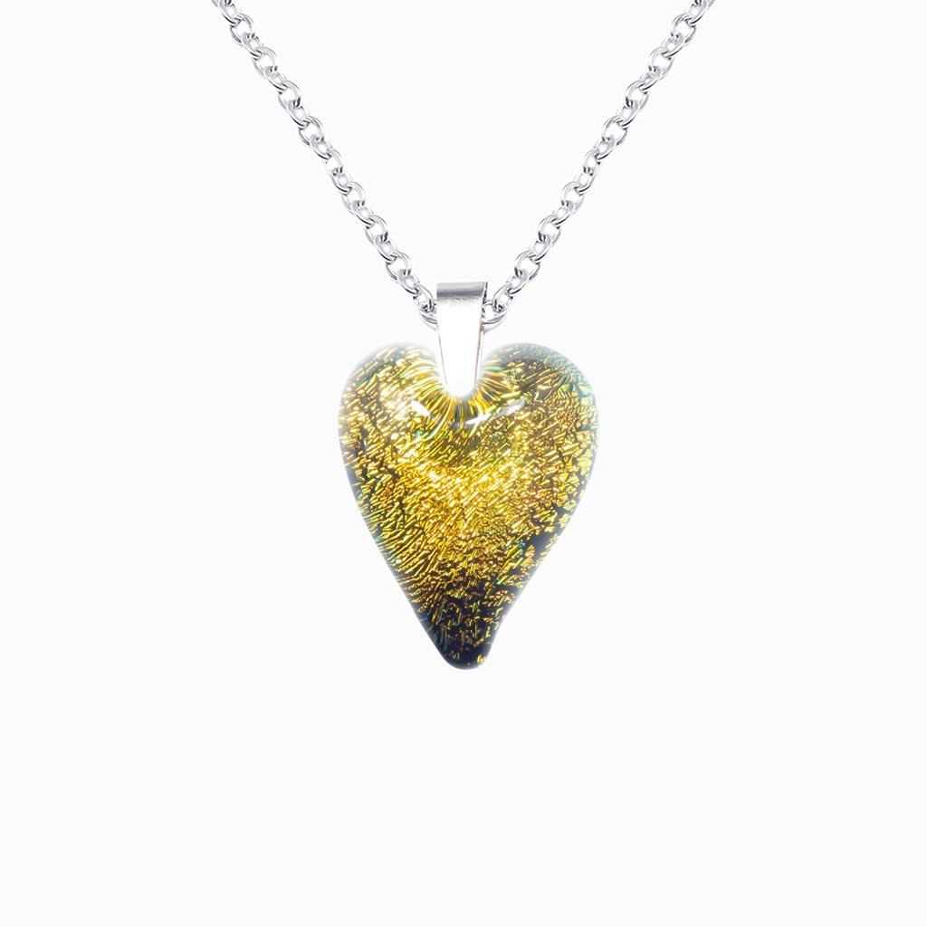 NECKLACE GOLD  ~ GREEN BOKEH | HEART | REFLET[proNECKLACE GOLD ~ GREEN BOKEHduct_vendor]MicrocosmosPRODUCT INFORMATION                             

Exlusive Microcosmoses Glass Reflet
Bead size length: 18 mm / 0.7" |  width: 13 mm / 0.5"     

Base chain: SterlinNECKLACE