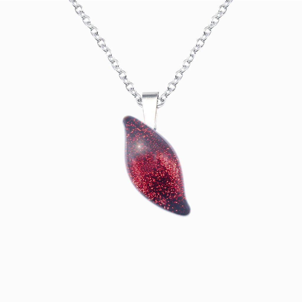NECKLACE RED RUBY | ALMOND | REFLET[proNECKLACE RED RUBYduct_vendor]MicrocosmosPRODUCT INFORMATION

Exlusive Microcosmoses Glass Reflet
Bead size length: 25 mm / 1" |  width: 10 mm / 0.4"

Chain: Sterling Silver 925 ~ Stainless Steel 
Chain thiNECKLACE