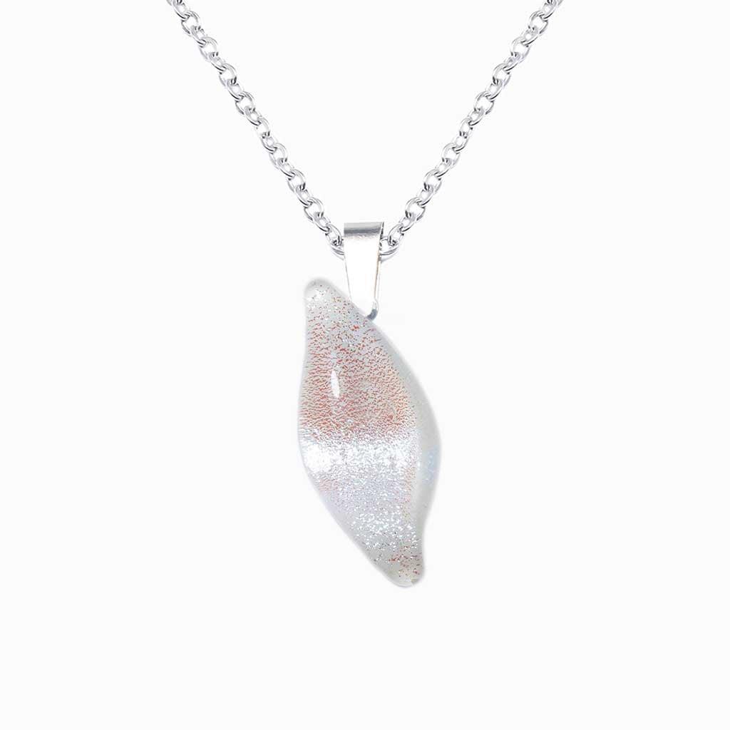 NECKLACE IRIDESCENT WHITE | ALMOND | REFLET[proNECKLACE IRIDESCENT WHITEduct_vendor]MicrocosmosPRODUCT INFORMATION

Exlusive Microcosmoses Glass Reflet
Bead size length: 25 mm / 1" |  width: 10 mm / 0.4"

Chain: Sterling Silver 925 ~ Stainless Steel 
Chain thiNECKLACE