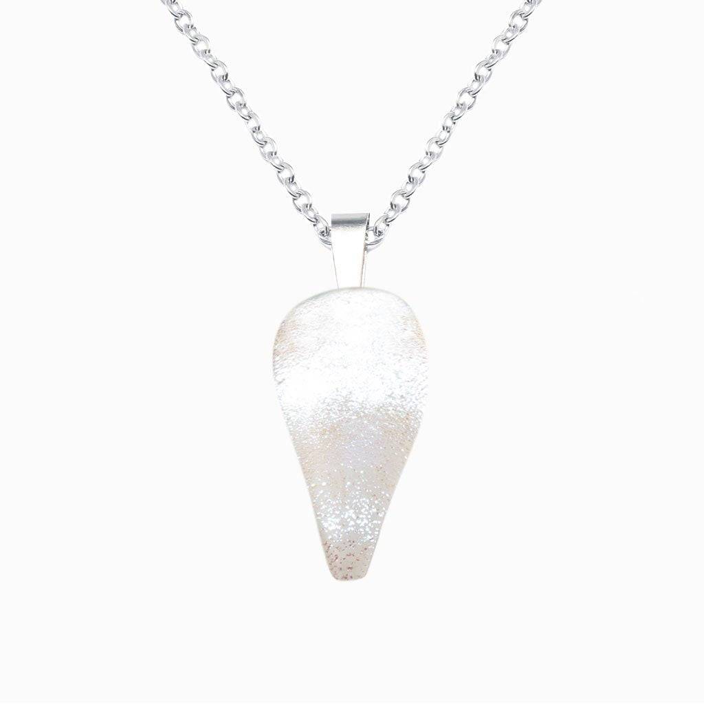 NECKLACE IRIDESCENT WHITE | DROP | REFLET[proNECKLACE IRIDESCENT WHITEduct_vendor]MicrocosmosPRODUCT INFORMATION

Exlusive Microcosmoses Glass Reflet
Bead size length: 20 mm/ 0.8" |  width: 12 mm/ 0.5"

Base chain: Sterling Silver 925 ~ Stainless Steel 
ChaiNECKLACE